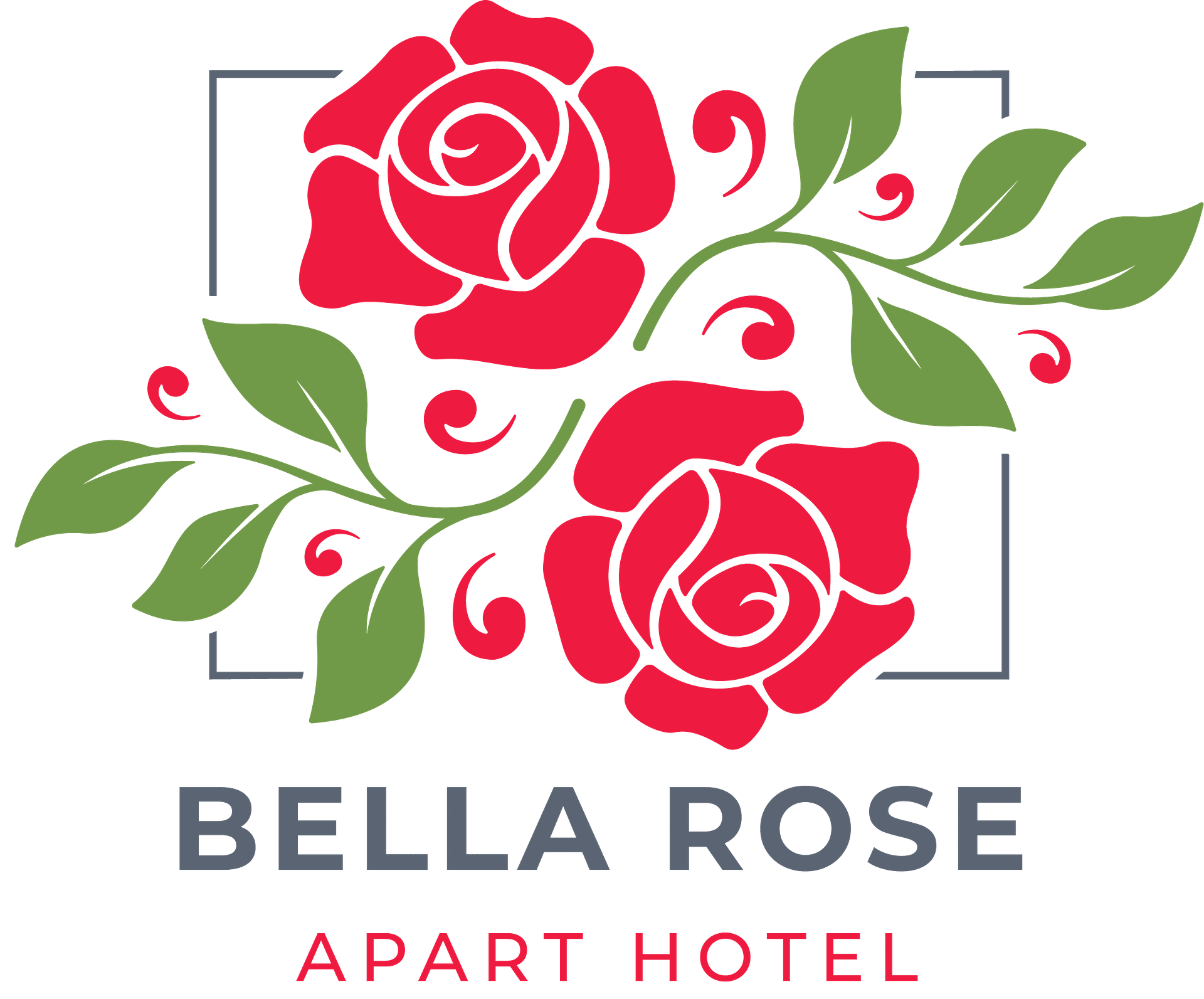 Логотип цветочного магазина. Onat Kassap Bella Rose Apart Hotel.